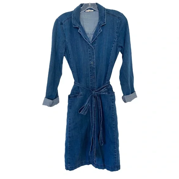 eileen fisher denim shift dress Organic Cotton Denim Shift Dress